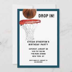 Basketball Birthday Party Invitation
