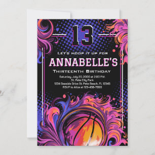 Basketball Birthday Party Invitation