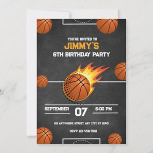 Basketball Birthday Party Invitation