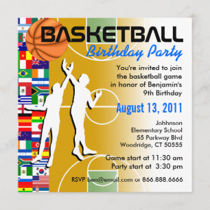Basketball Birthday Party Invitation 2