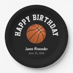 Basketball Birthday Party  Paper Plate
