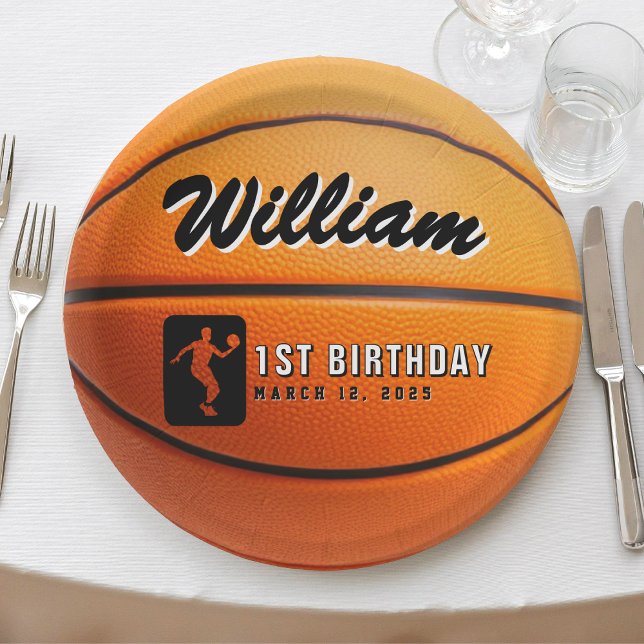 Basketball Birthday Party Paper Plate (Basketball Birthday Party Paper Plates
)