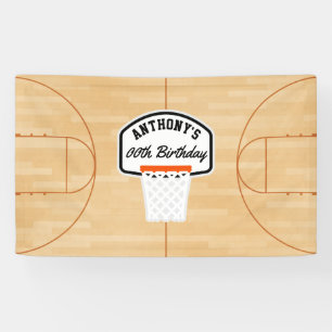 Basketball Birthday Party personalised Banner
