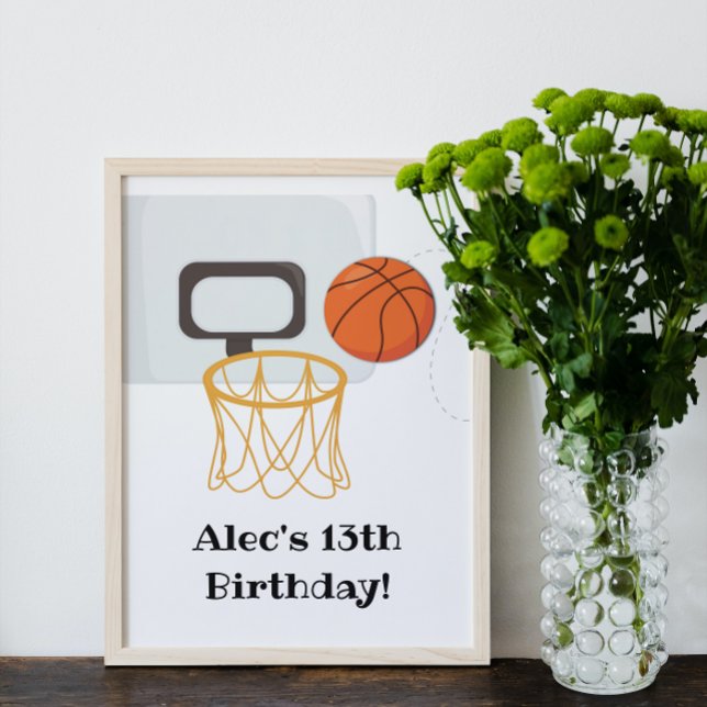 Basketball Birthday Party Sign (Creator Uploaded)