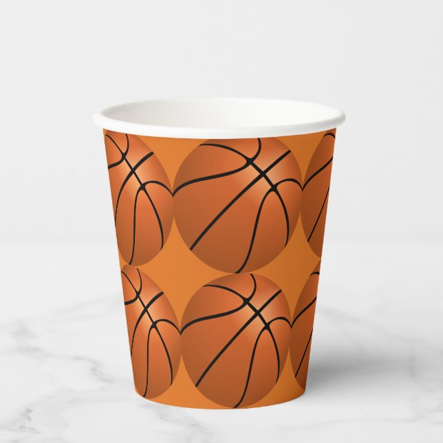 Basketball Birthday Party Theme  Paper Cups (Front)