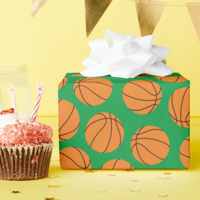 Basketball Birthday Party Wrapping Paper (Birthday Party)
