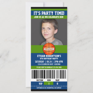 Basketball Birthday Photo Template