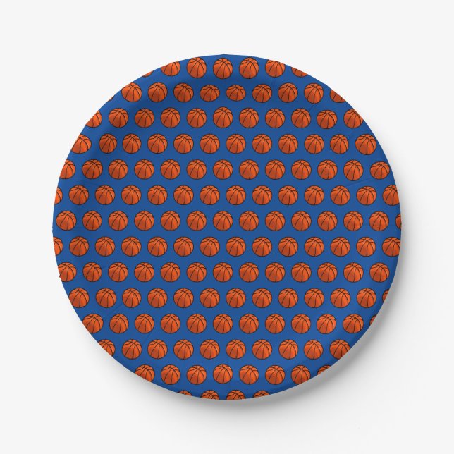 Basketball Birthday Sports Theme Paper Plates   (Front)