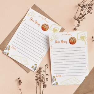 Basketball Birthday Time Capsule Note Message Card