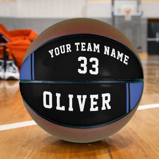 Basketball Black and Blue with Team Number Name (Creator Uploaded)