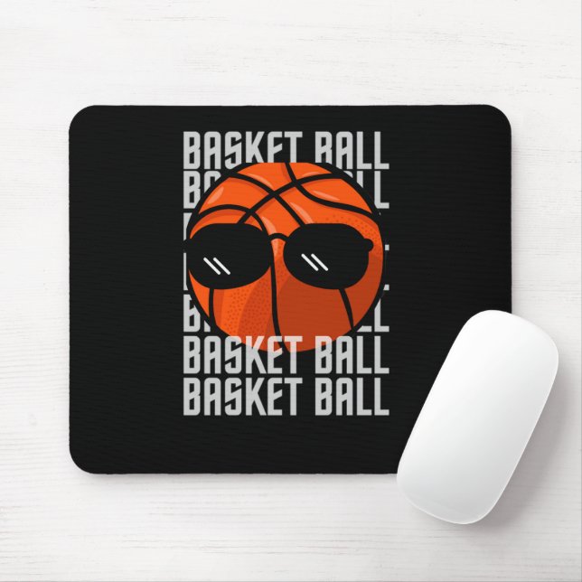  Basketball Black Glasses  Mouse Pad (With Mouse)