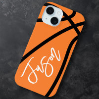 Basketball black orange custom name