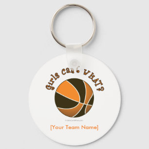 Basketball - Black/Orange Key Ring