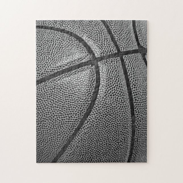 Basketball Black & White Jigsaw Puzzle (Vertical)