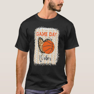 Basketball Bleached Game Day Vibes Basketball Mom  T-Shirt