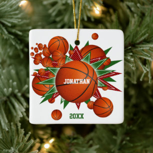 Basketball Blowout boys girls sports commemorative Ceramic Ornament
