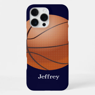 Basketball, Blue, Personalised Name iPhone Case
