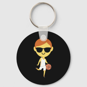 Basketball Boy Emoji 1 Key Ring