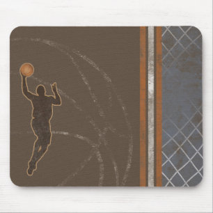 Basketball Boy Net Stripes  Mousepad Mouse Pad