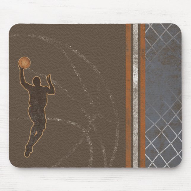 Basketball Boy Net Stripes  Mousepad Mouse Pad (Front)
