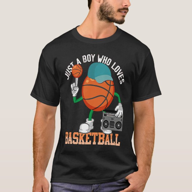Basketball  Boys Men Team Fan Player Coach T-Shirt (Front)