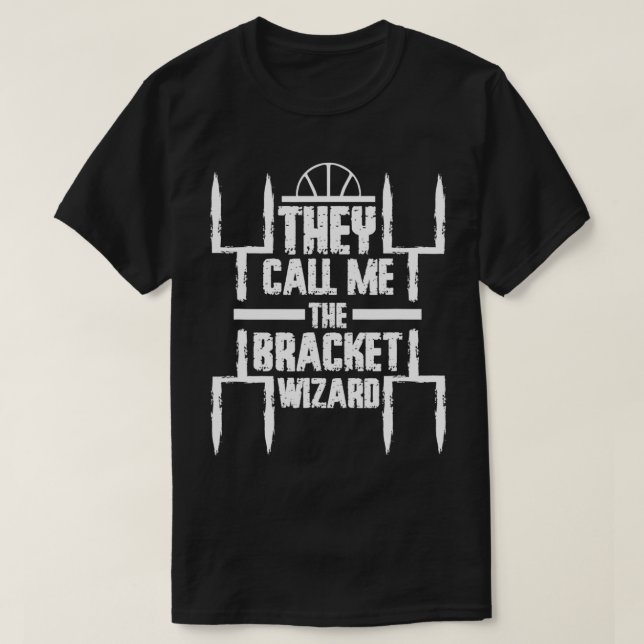 Basketball Bracket Wizard Gift  Hoops Madness  T-Shirt (Design Front)