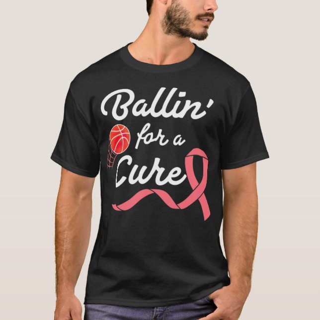 Basketball Breast Cancer Awareness association spo T-Shirt (Front)