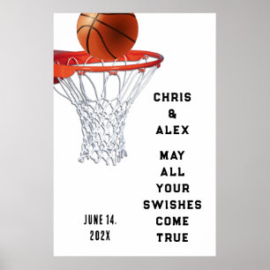 Basketball Bride and Groom Poster