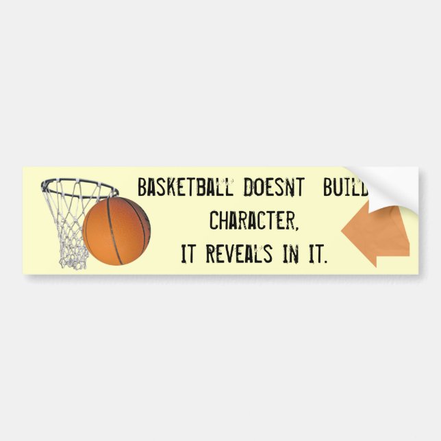 basketball bumper sticker (Front)