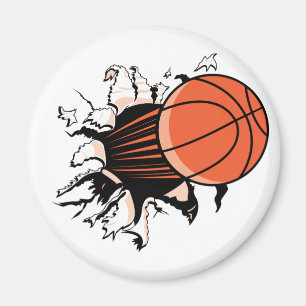 Basketball Burst Magnet