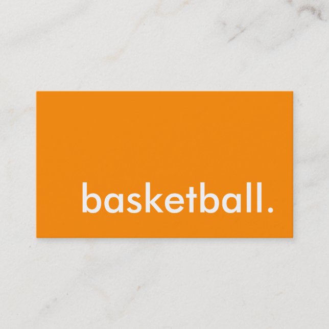 basketball. business card (Front)