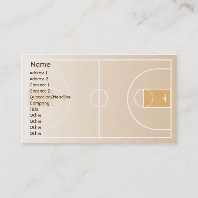 Basketball - Business Card (Front)