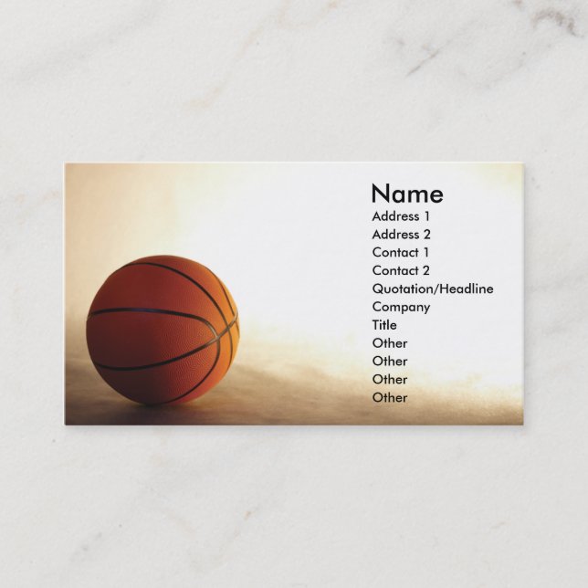 Basketball Business Card (Front)
