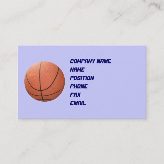 Basketball Business Card (Front)