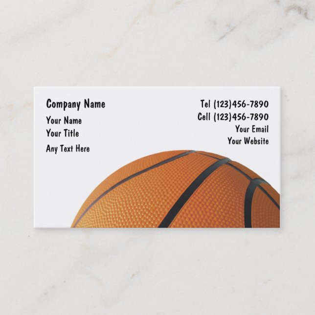 Basketball Business Cards (Front)