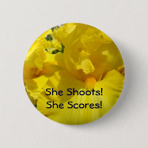 Basketball buttons She Shoots! She Scores! buttons