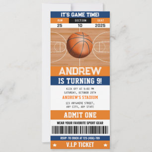 Basketball Buzzer Beater Birthday Celebration Invitation