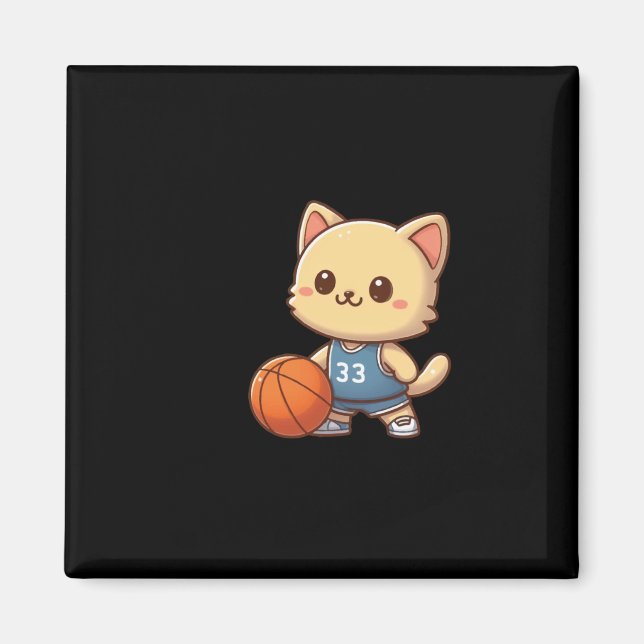 Basketball Cat Ba  Magnet (Front)