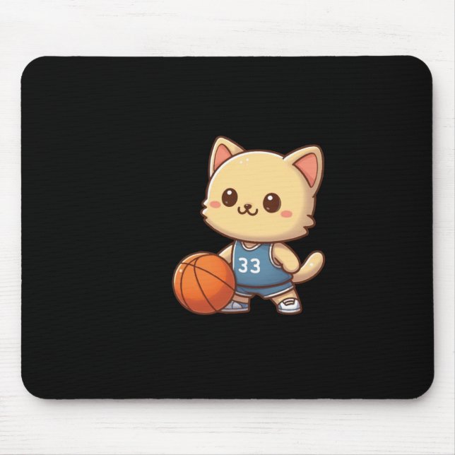 Basketball Cat Ba  Mouse Pad (Front)