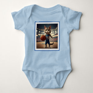 Basketball Cat,  Baby Bodysuit