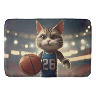 Basketball Cat,  Bath Mat