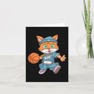 Basketball Cat Card