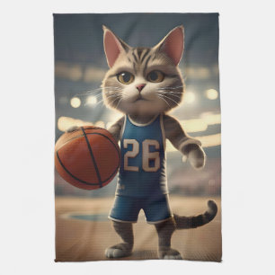 Basketball Cat,Golf Putter Cover, Tea Towel