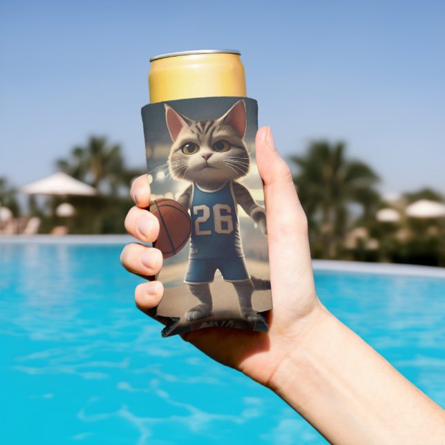 Basketball Cat, Seltzer Can Cooler (In Situ Pool)