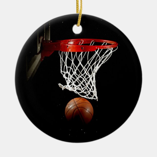 Basketball Ceramic Ornament (Front)