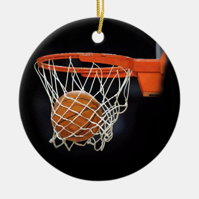 Basketball Ceramic Ornament (Front)