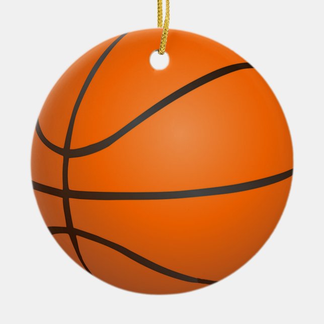 Basketball Ceramic Ornament (Front)