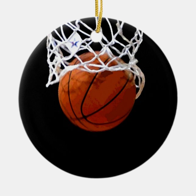 Basketball Ceramic Ornament (Front)