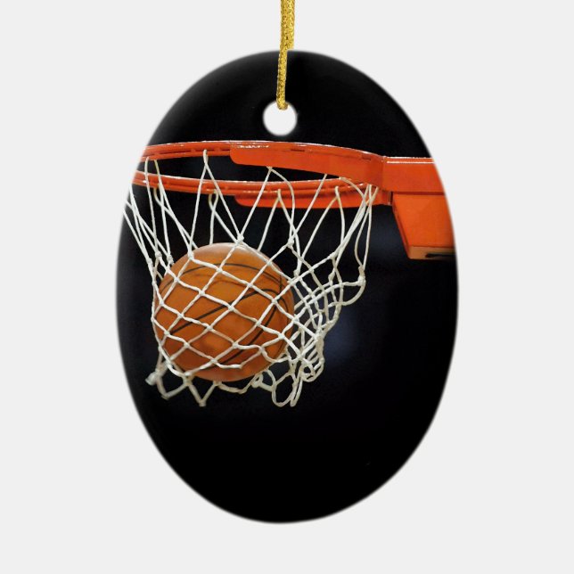 Basketball Ceramic Tree Decoration (Front)