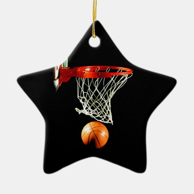 Basketball Ceramic Tree Decoration (Front)